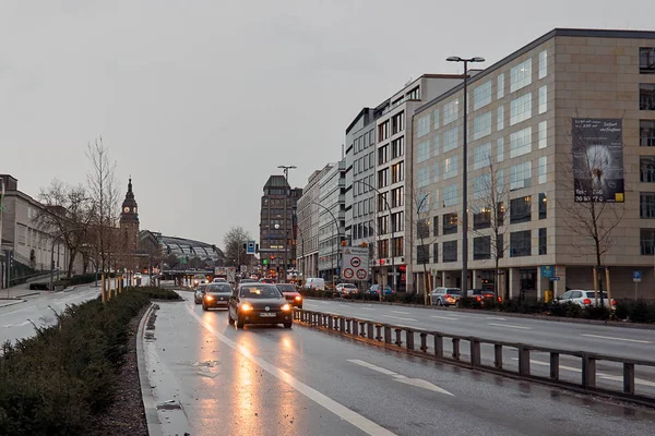 Німеччина Гамбург Міських Будинках Гамбурзькому Вулиці Лют 2018 — стокове фото