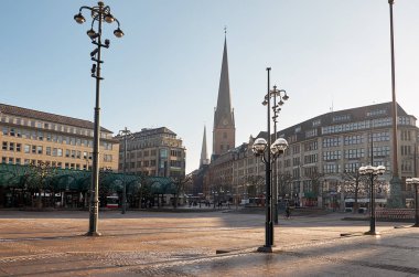 Almanya. Hamburg Hamburg'ın Cityscape. 13 Şubat 2018