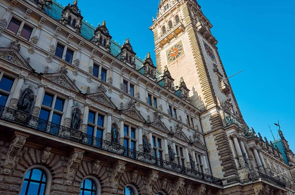 Deutschland Hamburger Rathaus Zentrum Hamburgs Februar 2018 — Stockfoto