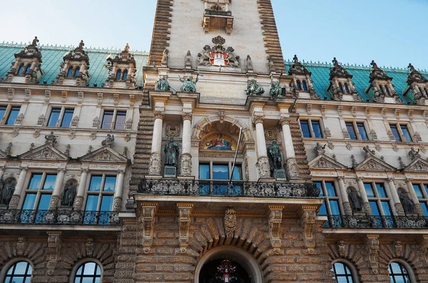 Alemanha Câmara Municipal Hamburgo Centro Hamburgo Fevereiro 2018 — Fotografia de Stock