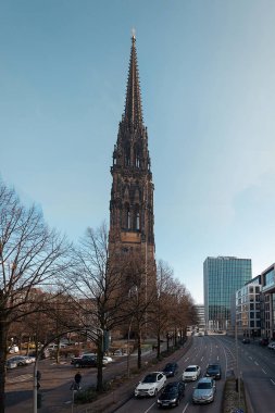 Almanya. Hamburg. Aziz Nikolaos Kilisesi Hamburg'da. 13 Şubat 2018