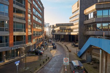 Almanya. Hamburg Hamburg'ın Cityscape. 13 Şubat 2018