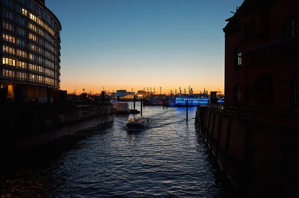 Almanya Hamburg Hamburg Cityscape Şubat 2018 — Stok fotoğraf