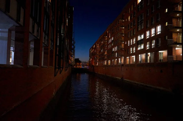 Німеччина Гамбург Сарай Місто Цегли Будинків Гамбурзі Лютого 2018 — стокове фото
