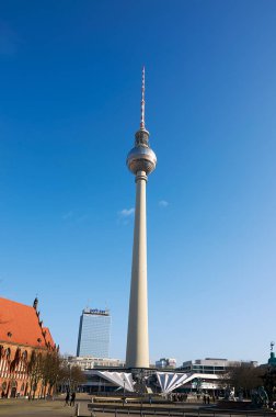 Almanya. Berlin. Berlin'de televizyon kulesi. 16 Şubat 2018