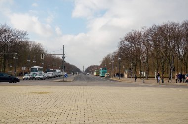 Almanya. Berlin. Cityscape Berlin. Evler ve sokaklar. 16 Şubat 2018