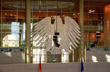 Almanya. Berlin. Berlin Reichstag iç. 16 Şubat 2018