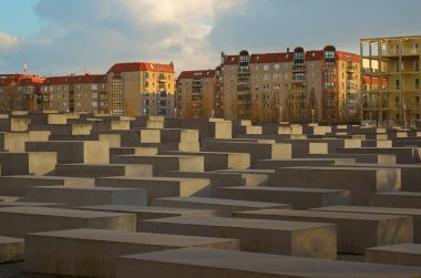 Almanya. Berlin. Berlin'de Holokost kurbanları anıt. 16 Şubat 2018