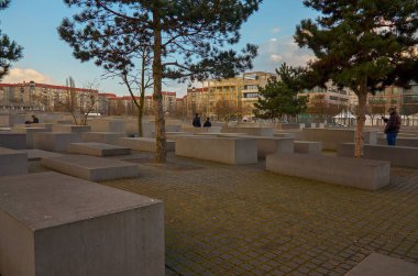 Almanya. Berlin. Berlin'de Holokost kurbanları anıt. 16 Şubat 2018
