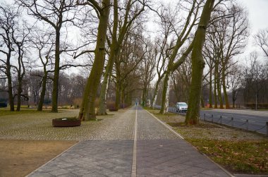 Germany. Berlin. Treptow Park in Berlin. February 17, 2018