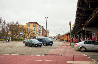 Almanya. Berlin. Cityscape Berlin. Evler ve sokaklar. 17 Şubat 2018