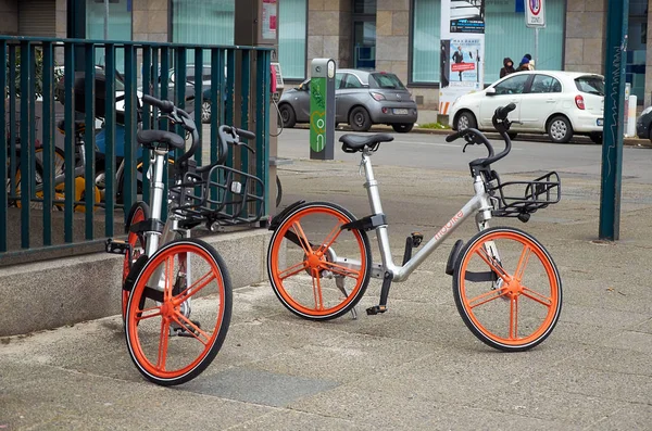 Germany Berlin City Bike Street Bismarckstrasse Berlin February 2018 — Stock Photo, Image