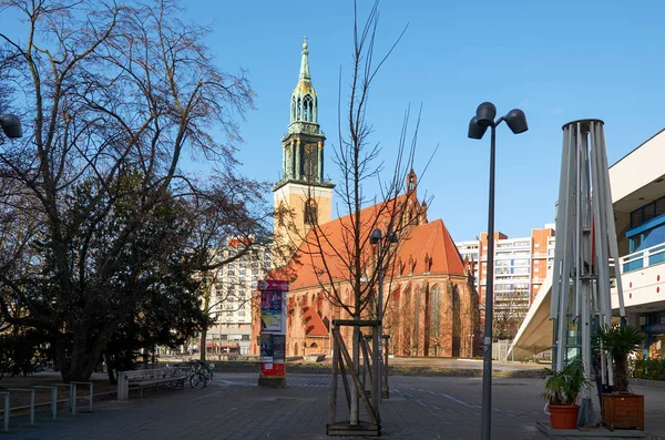 Alemania Berlín Iglesia Santa María Berlín Febrero 2018 — Foto de Stock