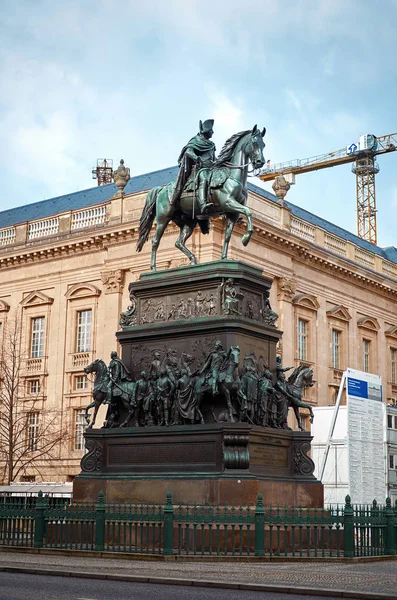 Almanya Berlin Sokak Unter Den Linden Berlin Evler Şubat 2018 — Stok fotoğraf