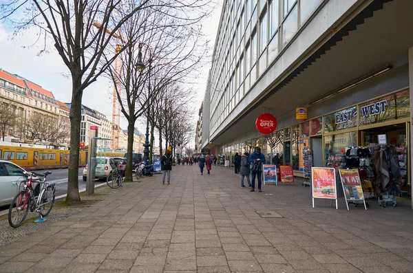 Germany Berlin Houses Street Unter Den Linden Berlin February 2018 — Stock Photo, Image