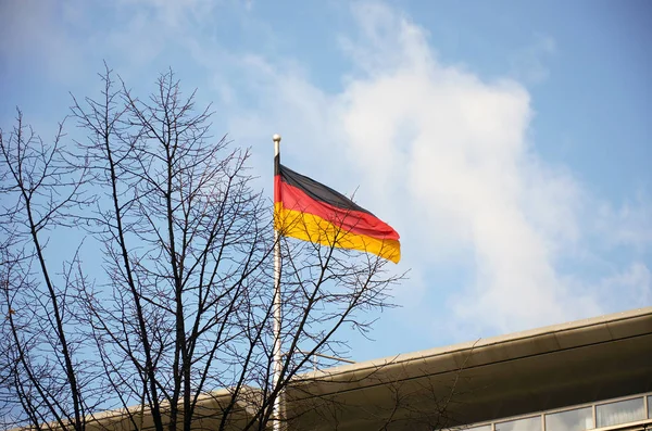 Alemania Berlín Bandera Alemana Berlín Febrero 2018 — Foto de Stock