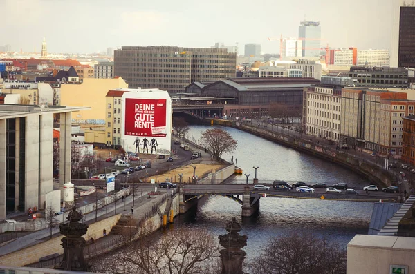 Deutschland Berlin Stadtbild Von Berlin Häuser Und Straßen Februar 2018 — Stockfoto