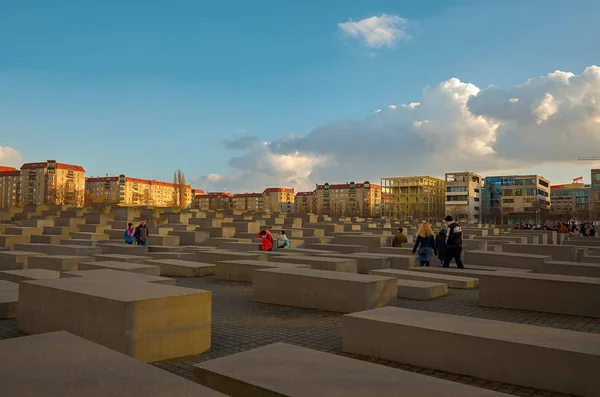 Németország Berlin Emlékmű Holokauszt Áldozatainak Berlinben 2018 Február — Stock Fotó