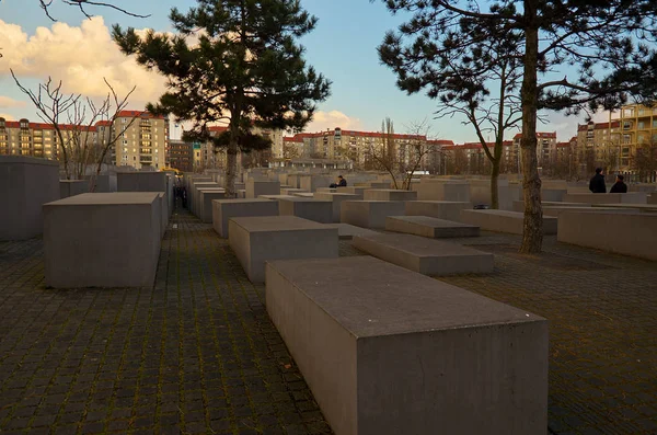 Németország Berlin Emlékmű Holokauszt Áldozatainak Berlinben 2018 Február — Stock Fotó
