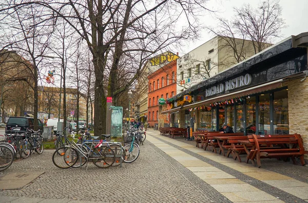 Allemagne Berlin Paysage Urbain Berlin Maisons Rues Février 2018 — Photo