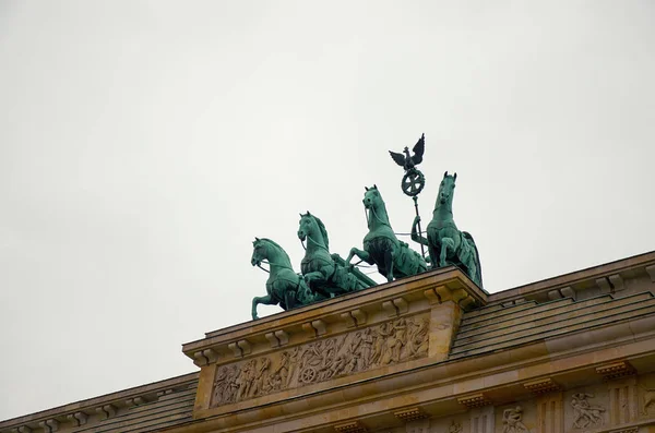 Germania Berlino Porta Brandeburgo Berlino Febbraio 2018 — Foto Stock