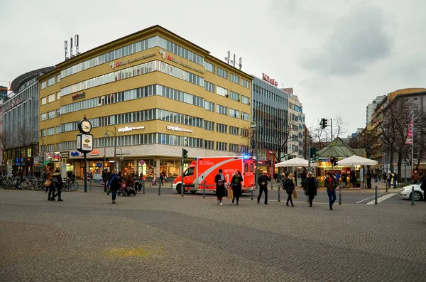 Niemcy Berlin Gród Miasta Berlin Domy Ulice Lutego 2018 — Zdjęcie stockowe