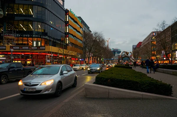 Allemagne Berlin Paysage Urbain Berlin Maisons Rues Février 2018 — Photo