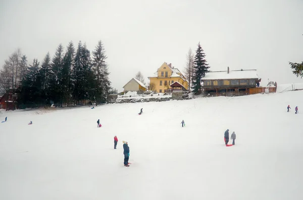 Pologne Zakopane Station Ski Zakopane Février 2018 — Photo