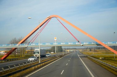 Polonya. Polonya şehirleri arasında Wroclaw Road. Şubat 20, 2018