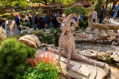 Rusya. Kamensk-Shakhtinsky Rostov bölgesi. Eski köy. Peyzaj Parkı 