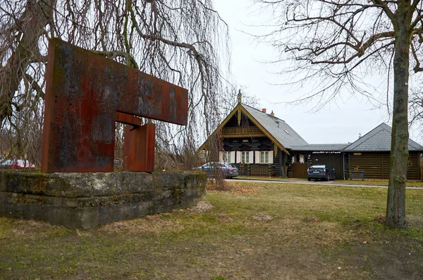 Alemania Potsdam Asentamiento Ruso Aleksandrovka Viejas Casas Madera Febrero 2018 — Foto de Stock