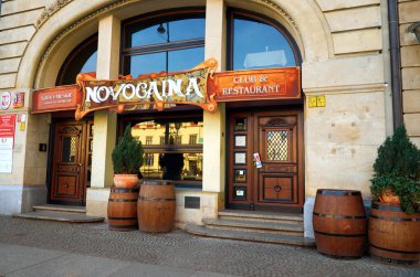 Polonya. Wroclaw evleri ve Wroclaw şehrinin sokakları. Cityscape. 20 Şubat 2018