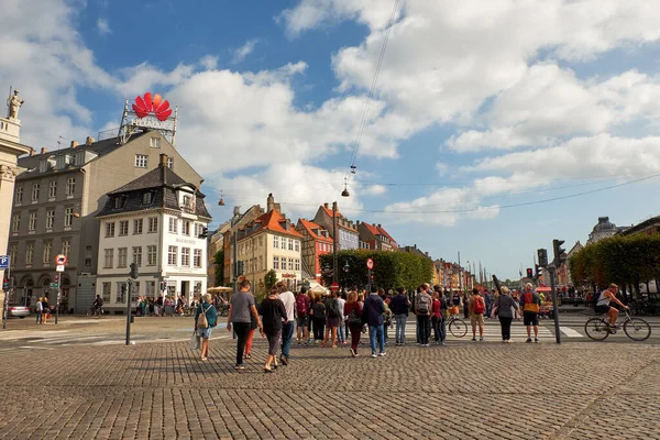 Danię Kopenhaga Domy Ulice Kopenhagi Miejski Jesienny Krajobraz Września 2018 — Zdjęcie stockowe