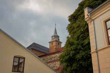 Norveç. Oslo. Oslo 'daki Akershus Kalesi' nin bölgesi. 18 Eylül 2018