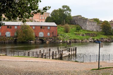 Finlandiya. Helsinki. Helsinki 'deki Sveaborg kalesinin bölgesi. 16 Eylül 2018