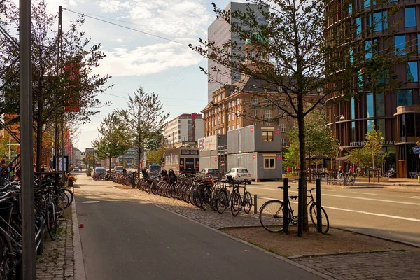 Danię Kopenhaga Domy Ulice Kopenhagi Miejski Jesienny Krajobraz Września 2018 — Zdjęcie stockowe