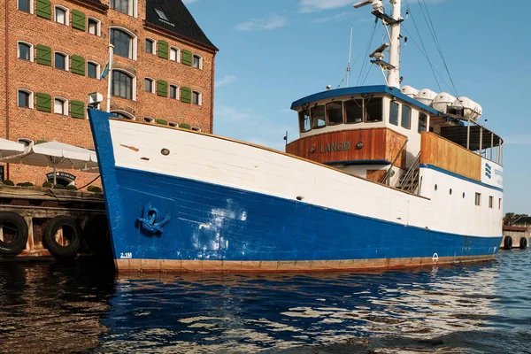 Dinamarca Copenhaga Navio Cais Copenhaga Setembro 2018 — Fotografia de Stock