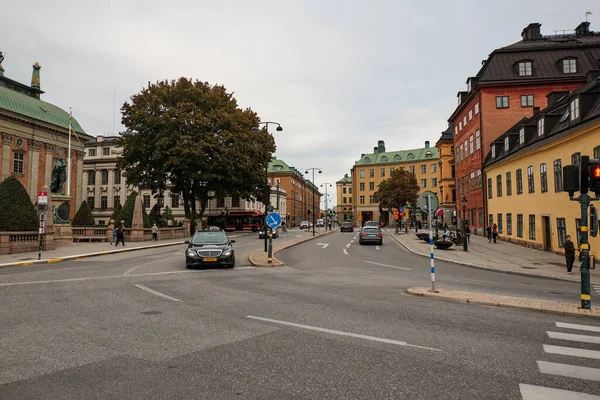 Suède Stockholm Maisons Rues Stockholm Paysage Urbain Automne Septembre 2018 — Photo