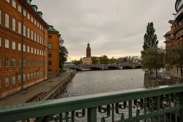 Svezia Stoccolma Case Strade Stoccolma Paesaggio Urbano Autunno Settembre 2018 — Foto Stock