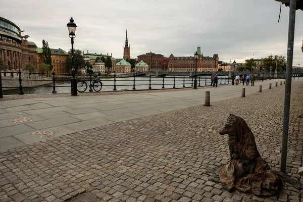 斯德哥尔摩 斯德哥尔摩的房屋和街道 秋天的城市景观 2018年9月17日 图库图片