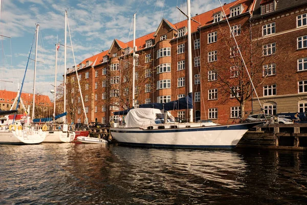 デンマーク コペンハーゲン コペンハーゲンの家や通り 街の秋の風景 2018年9月19日 ストック写真