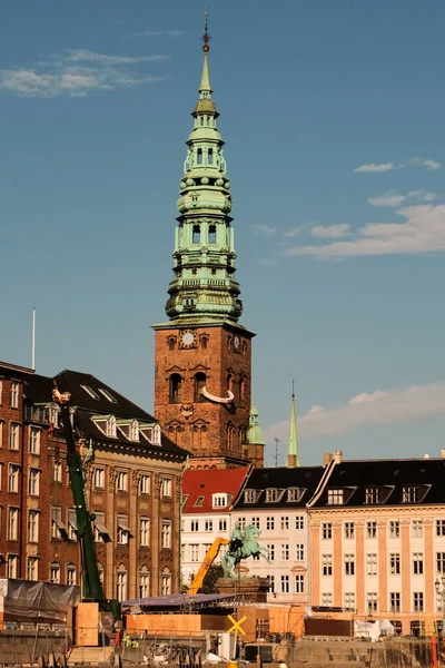哥本哈根 哥本哈根的房屋和街道 城市秋季风景 2018年9月19日 免版税图库照片