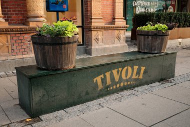 Danimarka. Kopenhag 'da. Kopenhag 'daki eğlence parkı Tivoli. 19 Eylül 2018