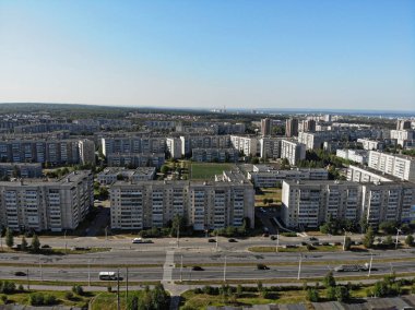 Drone şehir görünümü