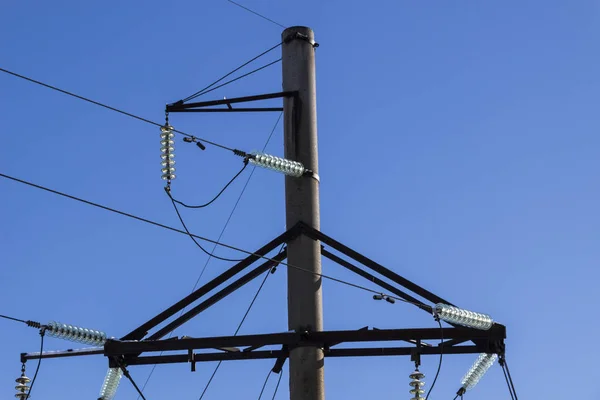 High voltage power line towers — Stock Photo, Image