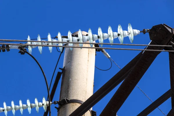 High voltage power line towers — Stock Photo, Image