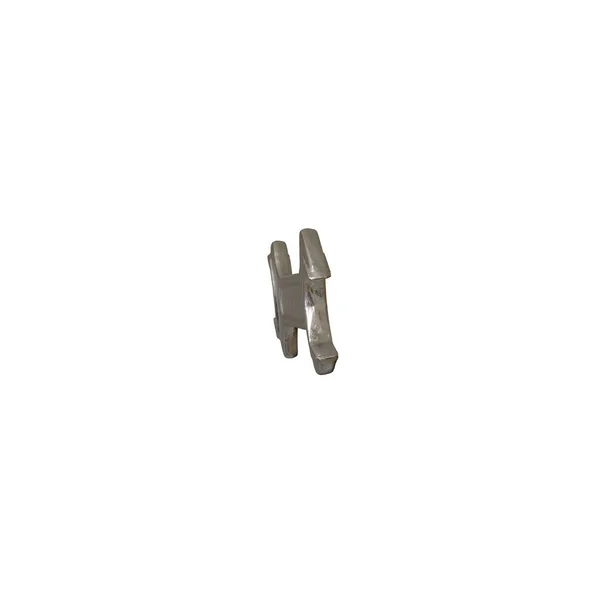 Zilveren tweeweg metalen moersleutel geïsoleerd op witte achtergrond. 3d weergave van uitstekende kwaliteit in hoge resolutie — Stockfoto