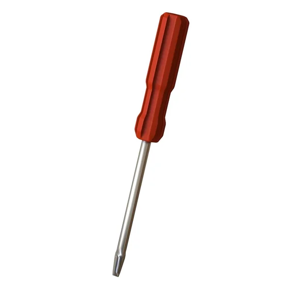 Screwdriver Red Pen White Background Isolate Rendering Excellent Quality High — Stock Photo, Image