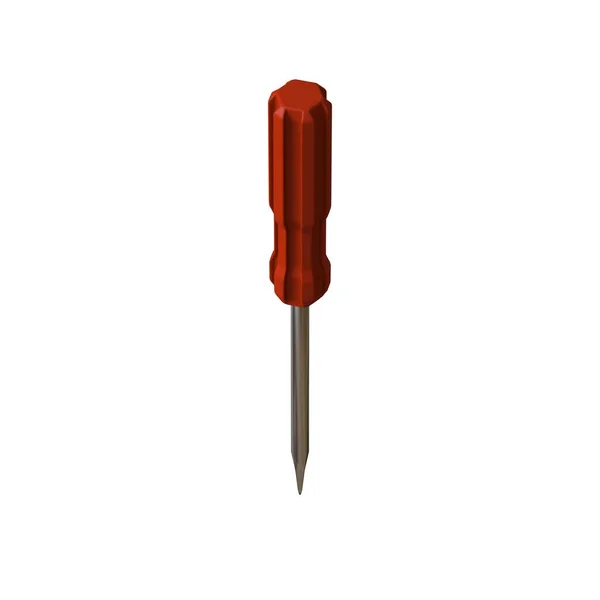 Κατσαβίδι Κόκκινη Πένα Λευκό Φόντο Απομονώστε Απόδοση Εξαιρετικής Ποιότητας Υψηλή — Φωτογραφία Αρχείου