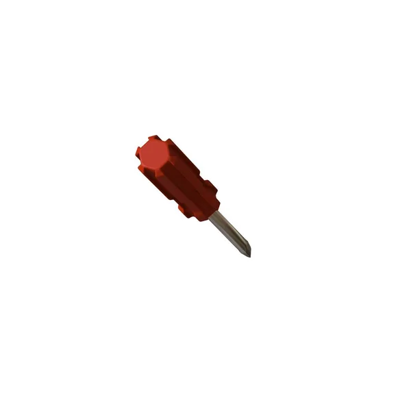 Screwdriver Red Pen White Background Isolate Rendering Excellent Quality High — Stock Photo, Image